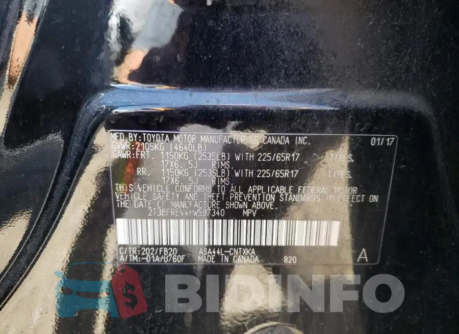 2T3BFREV4HW597340 Photo# 10