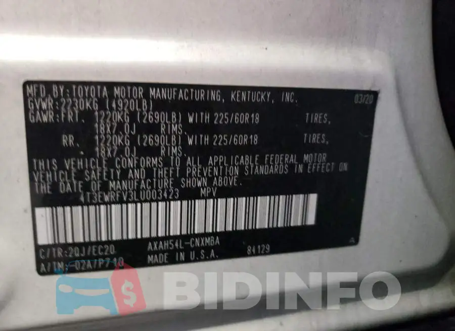 4T3EWRFV3LU003423 Photo# 10