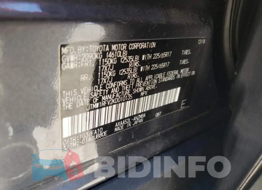 JTMW1RFV2KD010135 Photo# 10