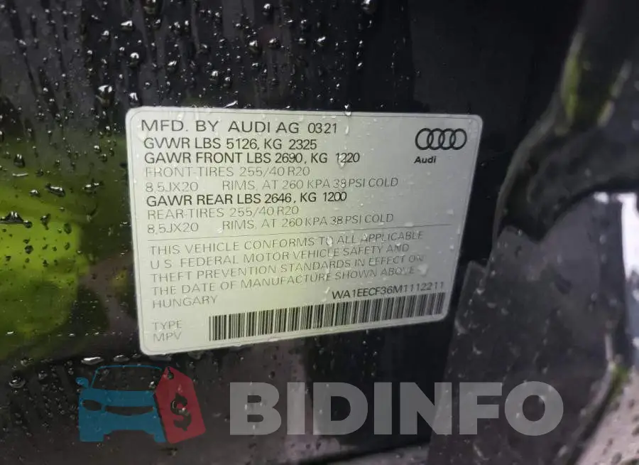 WA1EECF36M1112211 Photo# 10