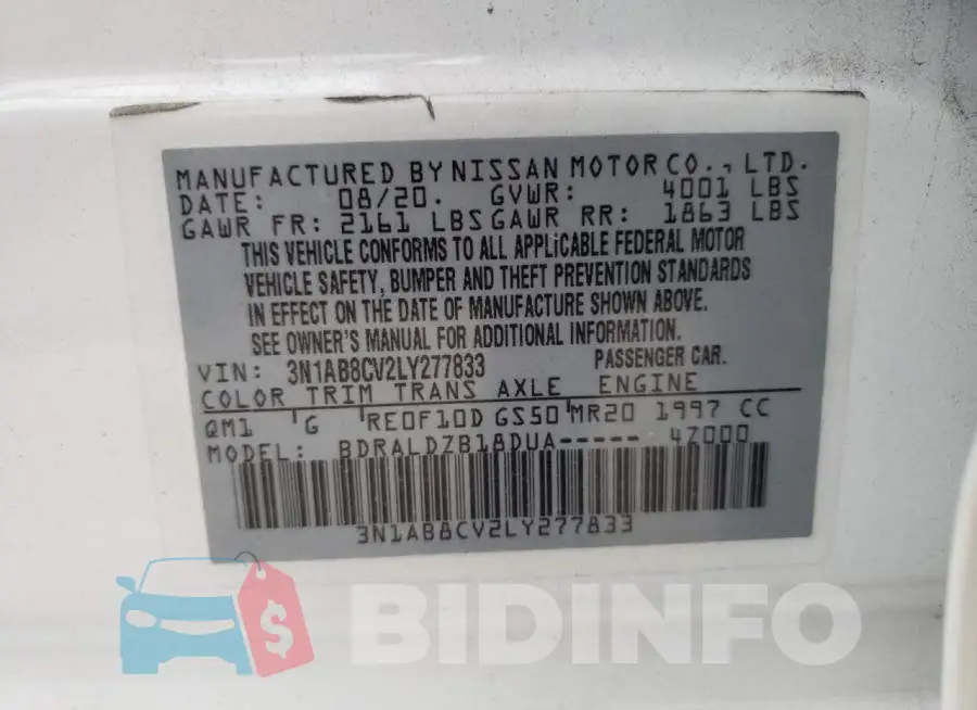 3N1AB8CV2LY277833 Photo# 10