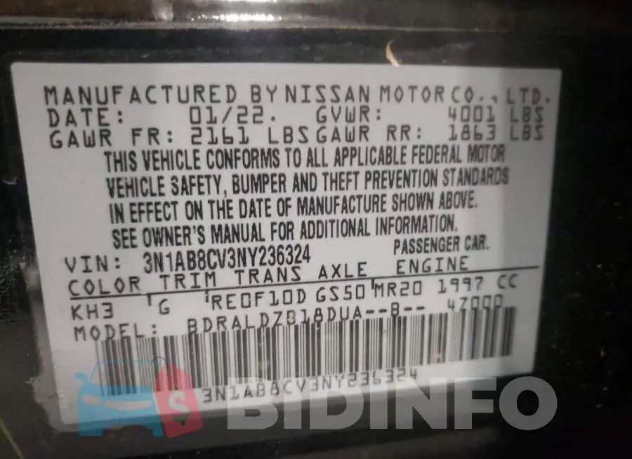 3N1AB8CV3NY236324 Photo# 10