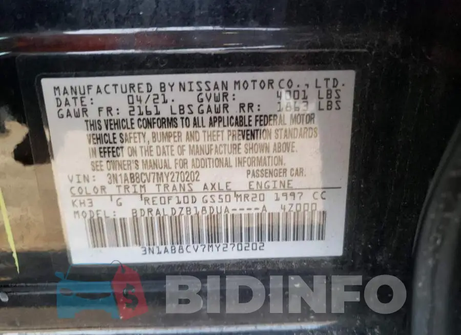 3N1AB8CV7MY270202 Photo# 10