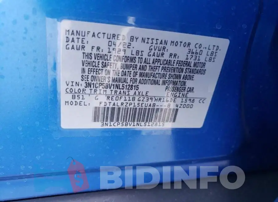 3N1CP5BV1NL512815 Photo# 10