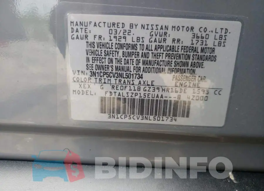 3N1CP5CV3NL501734 Photo# 10