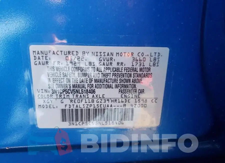 3N1CP5CV5NL518406 Photo# 10