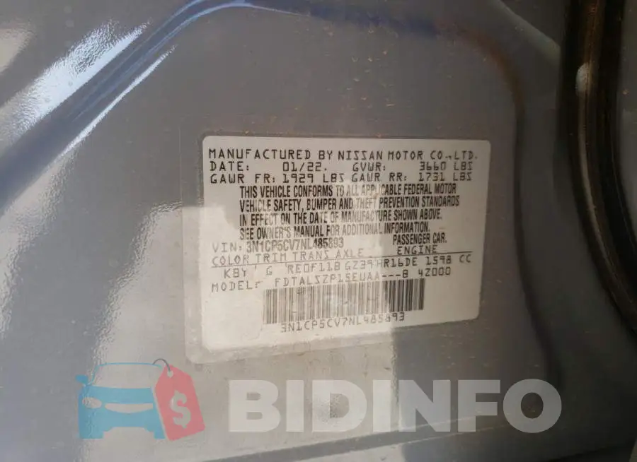 3N1CP5CV7NL485893 Photo# 10