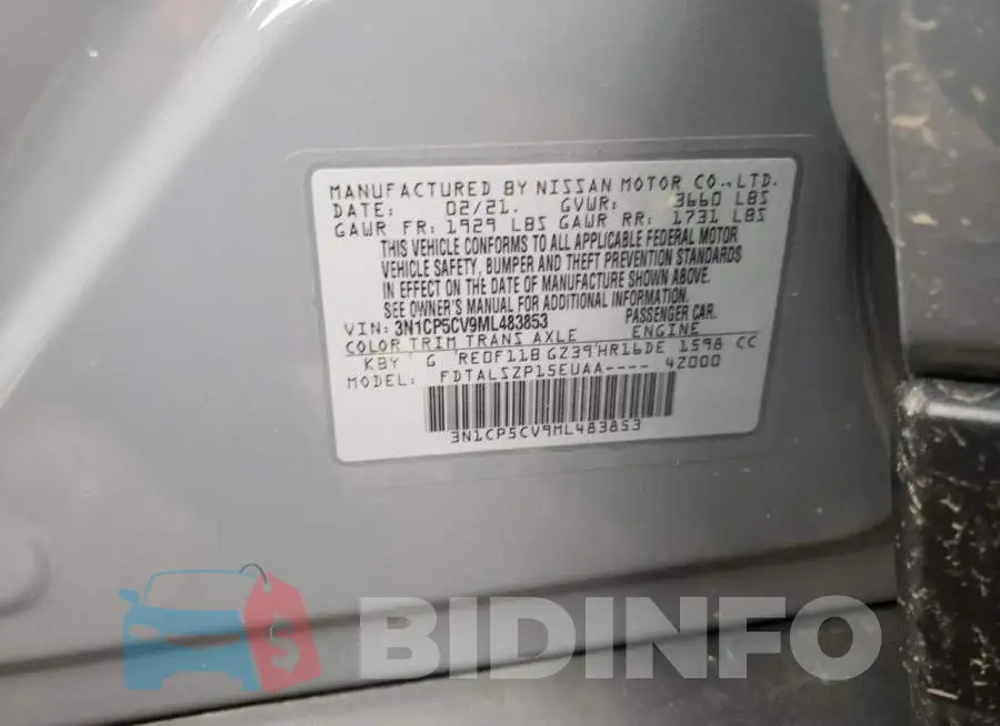 3N1CP5CV9ML483853 Photo# 10