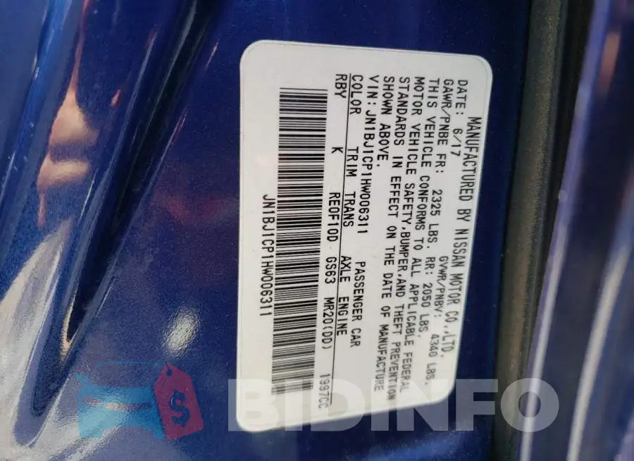 JN1BJ1CP1HW006311 Photo# 10