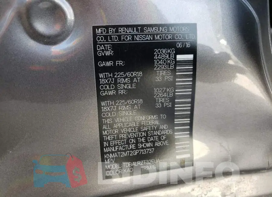KNMAT2MT2GP713737 Photo# 10