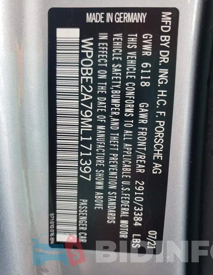 WP0BE2A79ML171397 Photo# 10