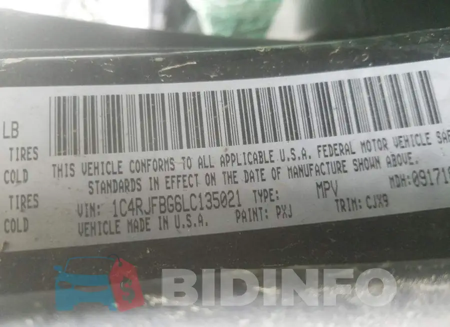 1C4RJFBG6LC135021 Photo# 10