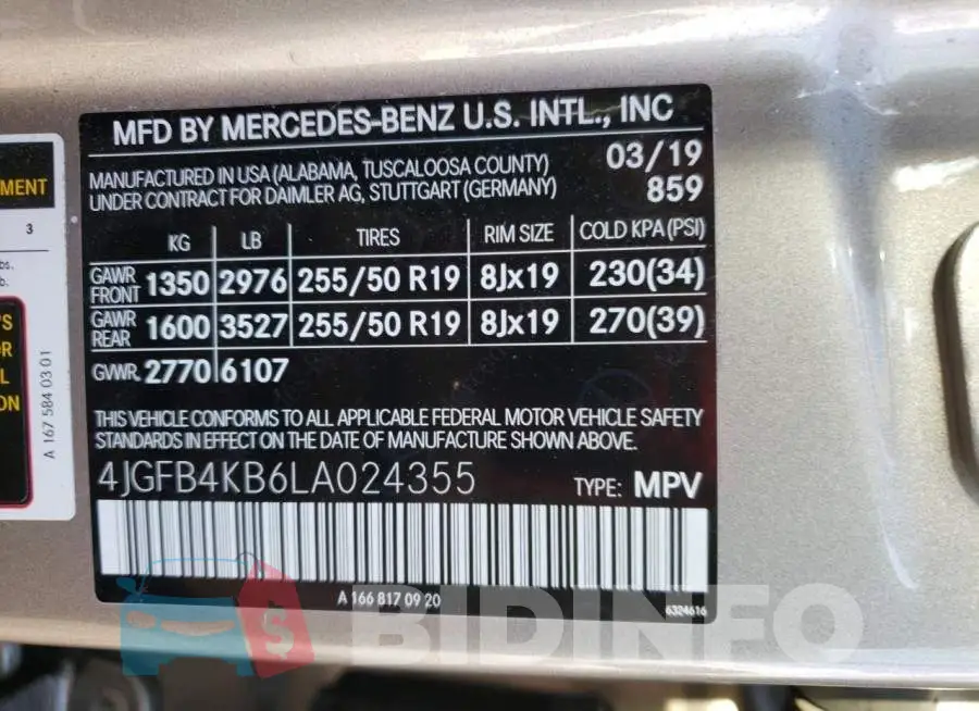 4JGFB4KB6LA024355 Photo# 10