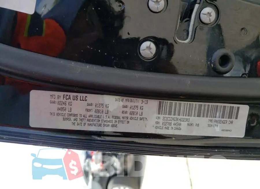 2C3CDZAG3KH632303 Photo# 10