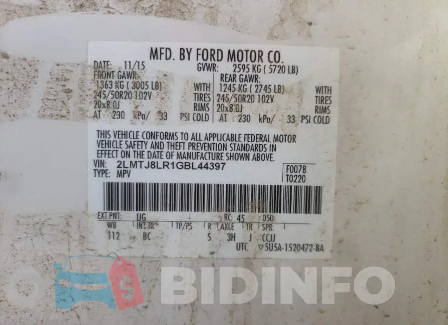 2LMTJ8LR1GBL44397 Photo# 10