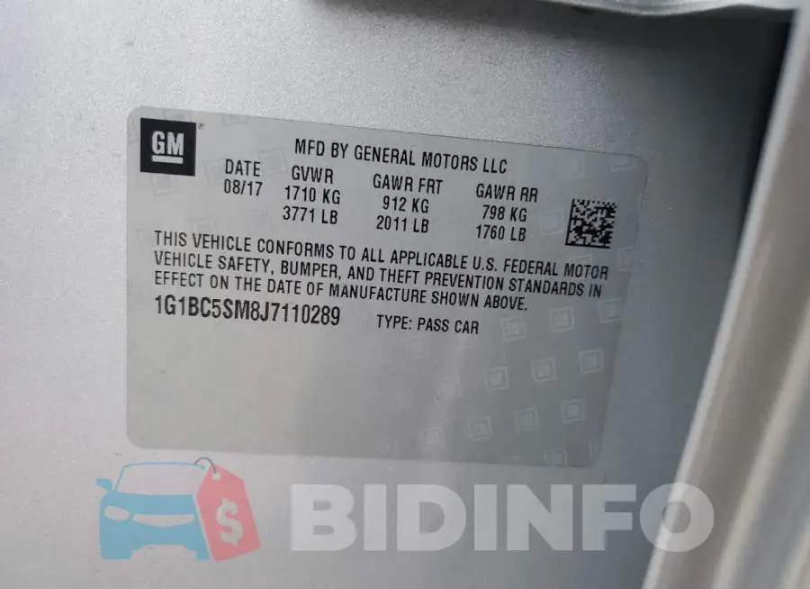 1G1BC5SM8J7110289 Photo# 10