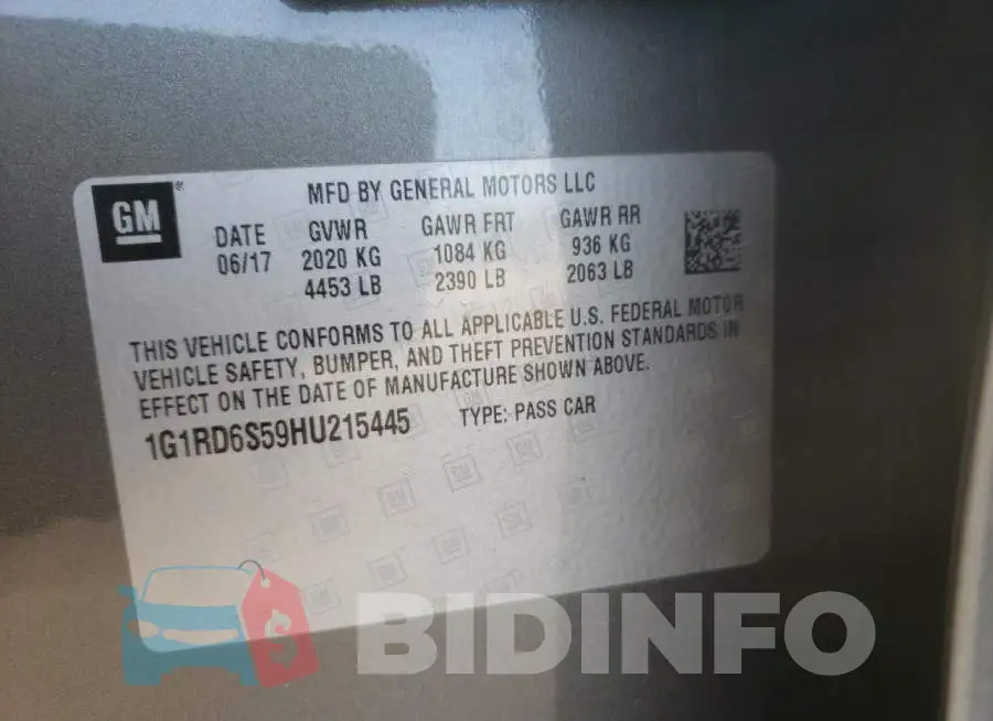 1G1RD6S59HU215445 Photo# 10