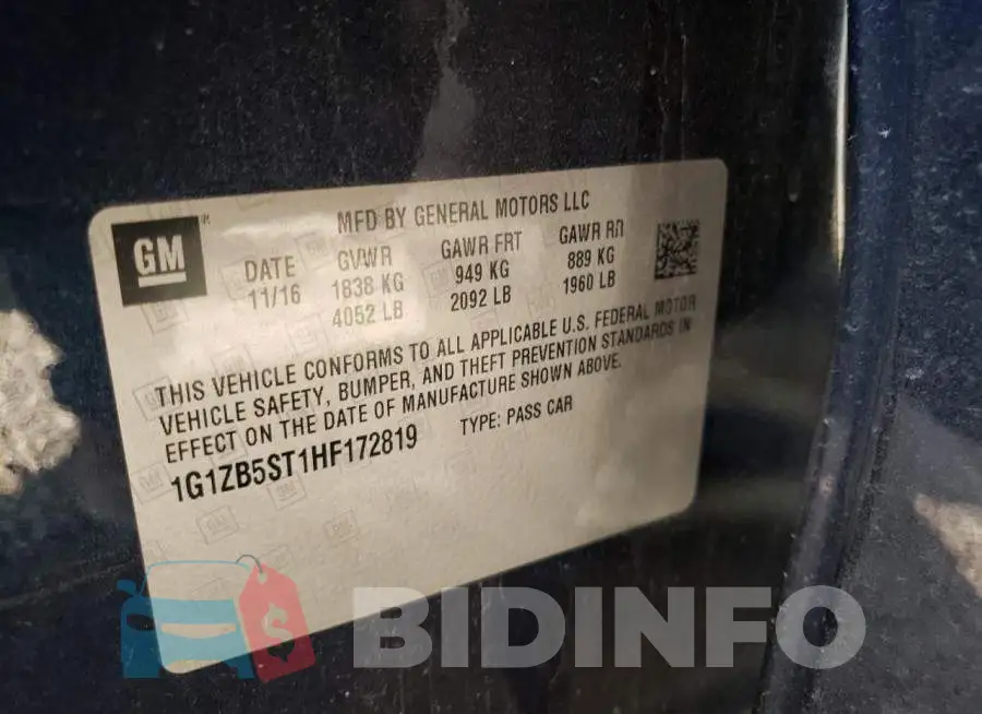 1G1ZB5ST1HF172819 Photo# 10