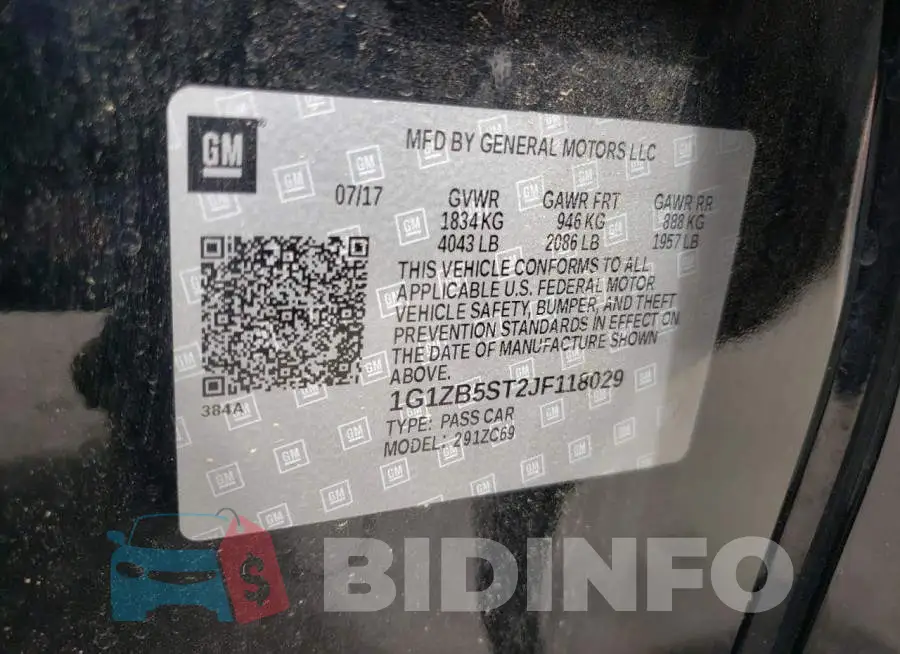 1G1ZB5ST2JF118029 Photo# 10