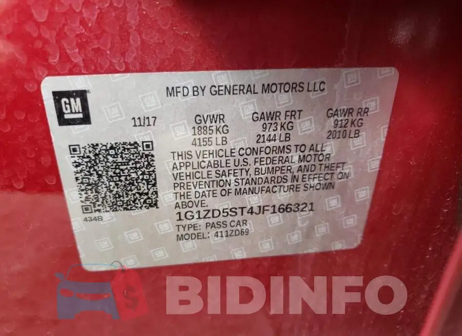 1G1ZD5ST4JF166321 Photo# 10