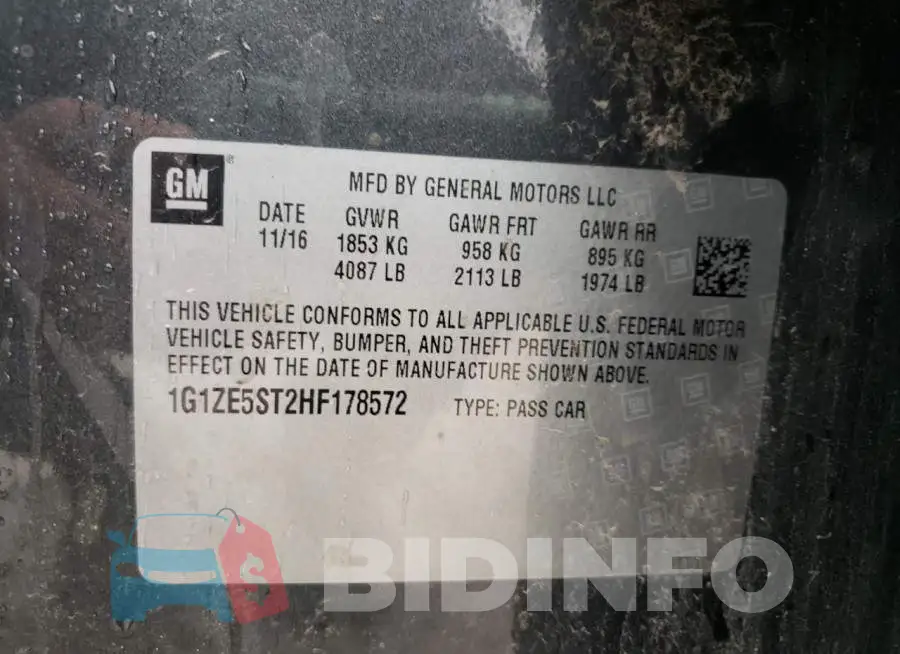 1G1ZE5ST2HF178572 Photo# 10