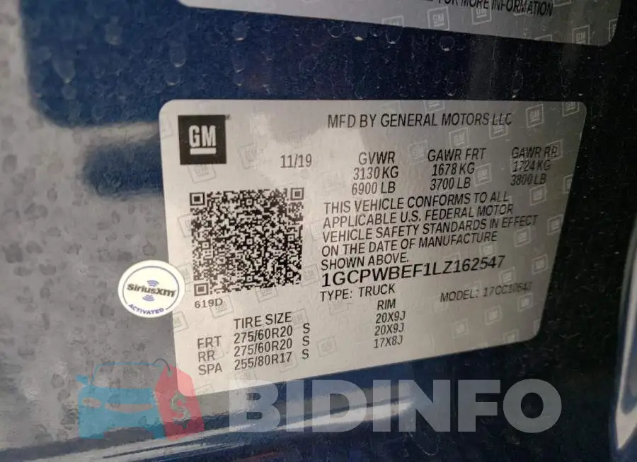 1GCPWBEF1LZ162547 Photo# 10