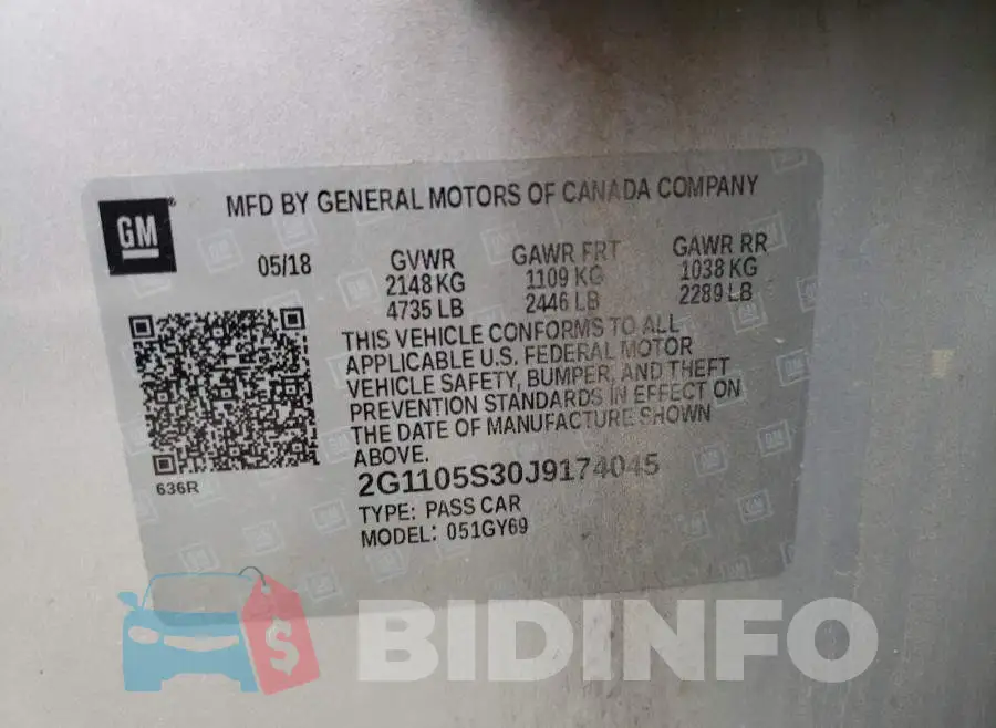 2G1105S30J9174045 Photo# 10