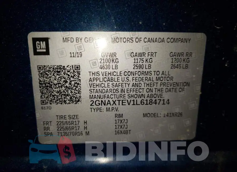 2GNAXTEV1L6184714 Photo# 10