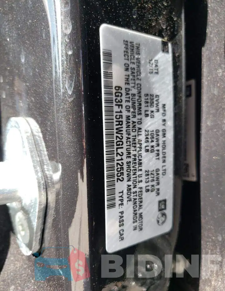 6G3F15RW2GL212552 Photo# 10