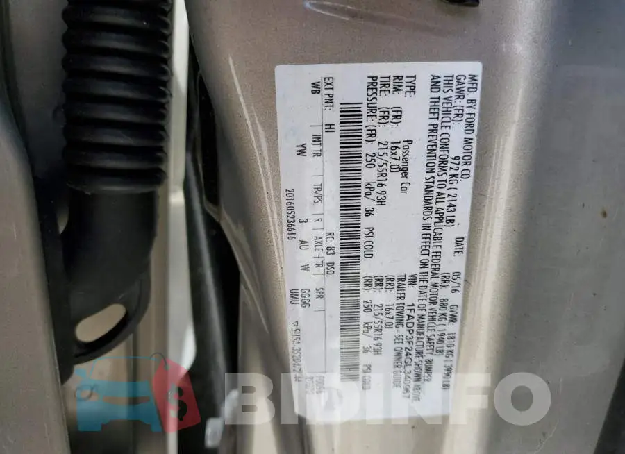1FADP3F24GL340967 Photo# 10