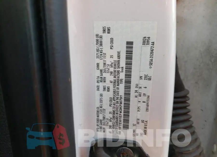 1FTEW1EF4GKF90791 Photo# 10