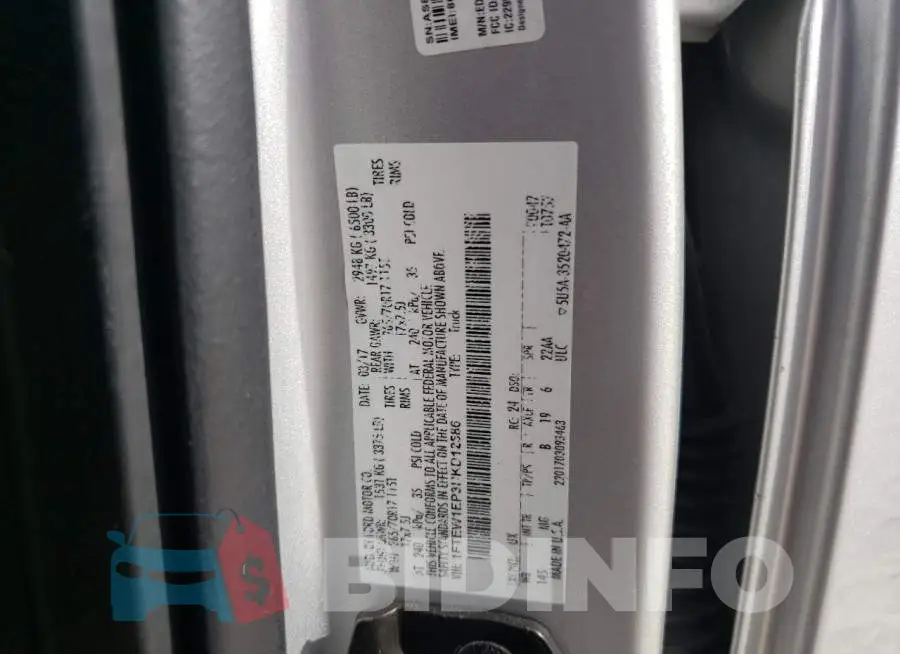 1FTEW1EP3HKD12586 Photo# 10