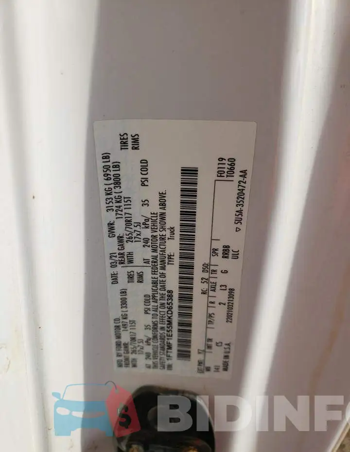 1FTMF1E55MKD65388 Photo# 10