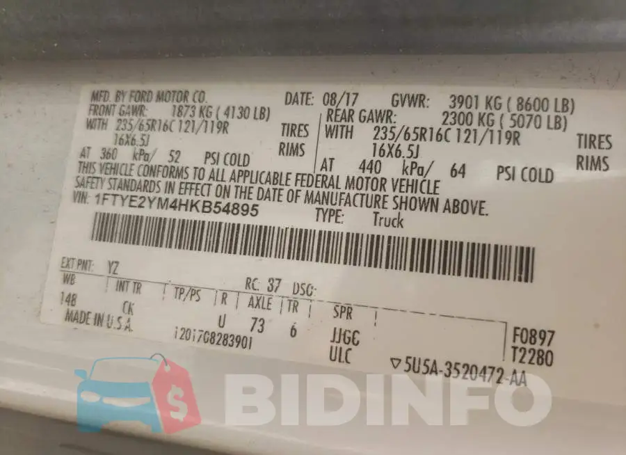 1FTYE2YM4HKB54895 Photo# 10