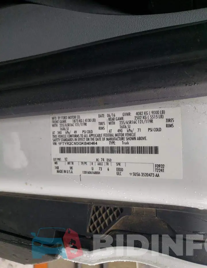 1FTYR2CM3GKB40464 Photo# 10