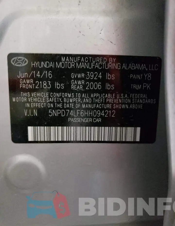5NPD74LF6HH094212 Photo# 10