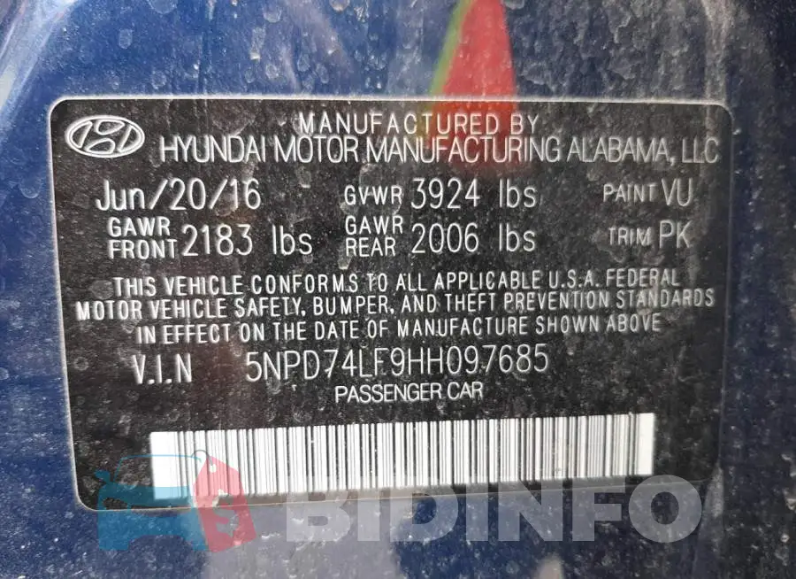5NPD74LF9HH097685 Photo# 10