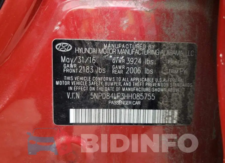 5NPD84LF3HH085755 Photo# 10