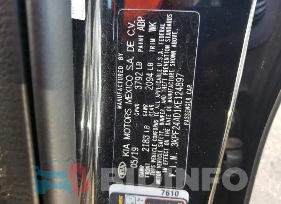 3KPF24AD1KE124897 Photo# 10