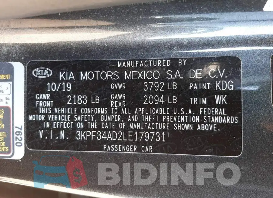 3KPF34AD2LE179731 Photo# 10