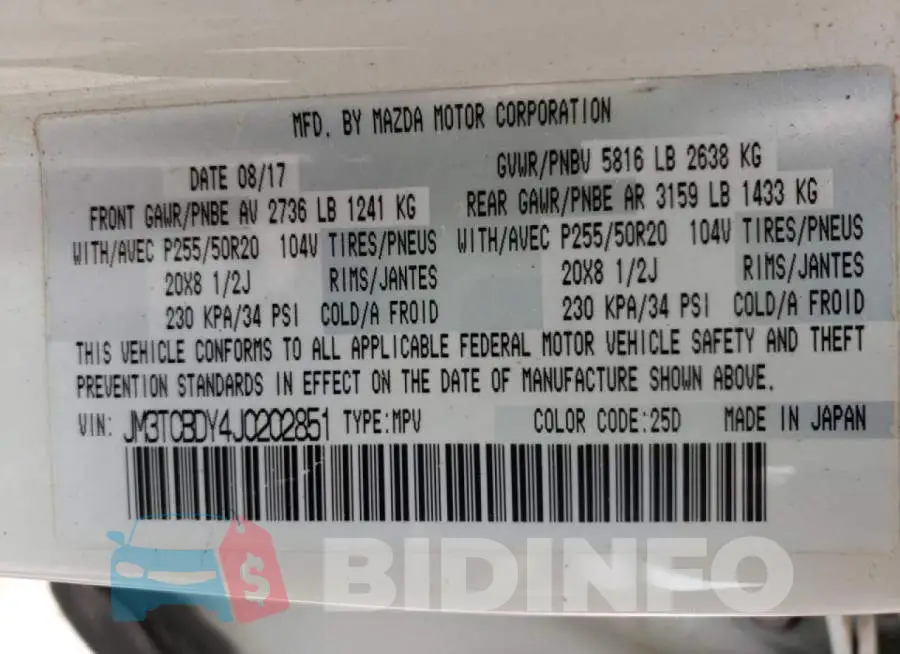 JM3TCBDY4J0202851 Photo# 10