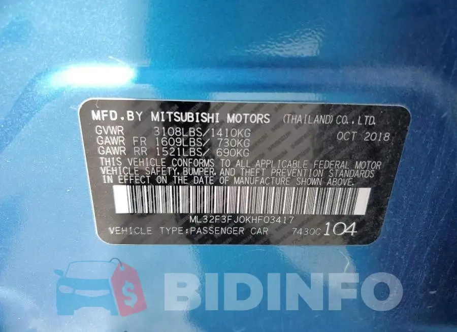 ML32F3FJ0KHF03417 Photo# 10