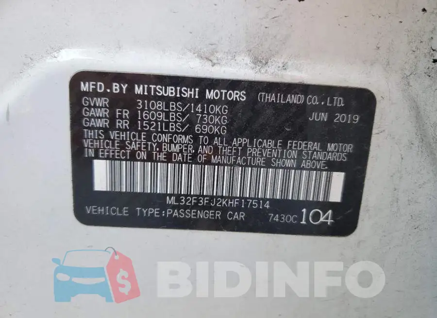 ML32F3FJ2KHF17514 Photo# 10