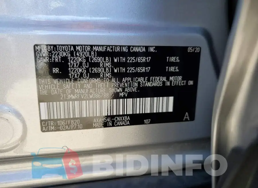 2T3MWRFV2LW086788 Photo# 10