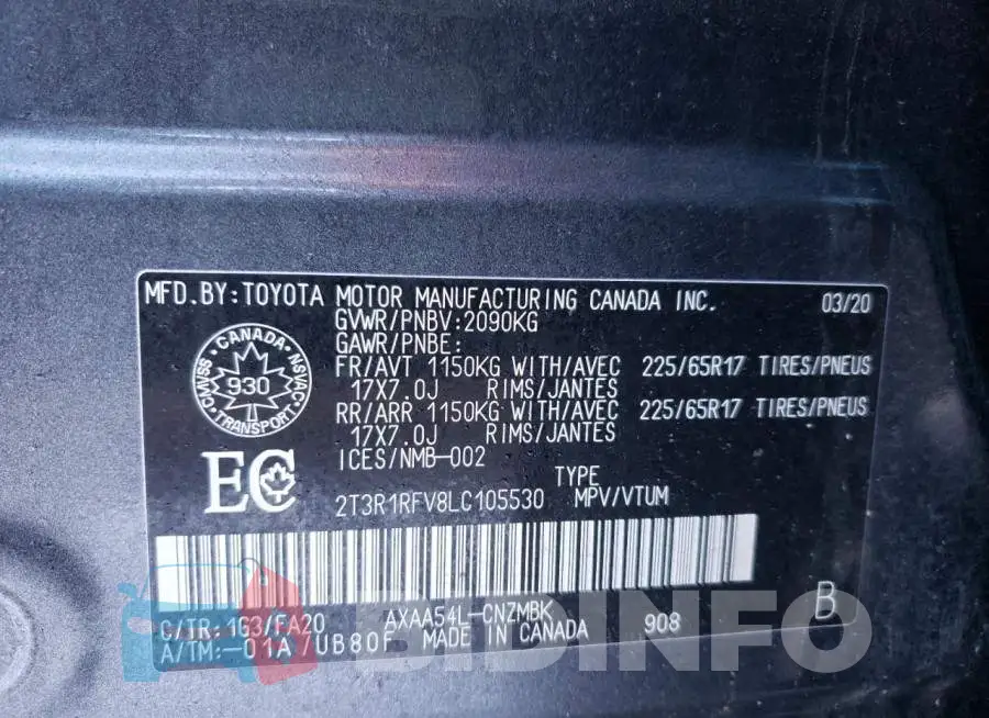 2T3R1RFV8LC105530 Photo# 10