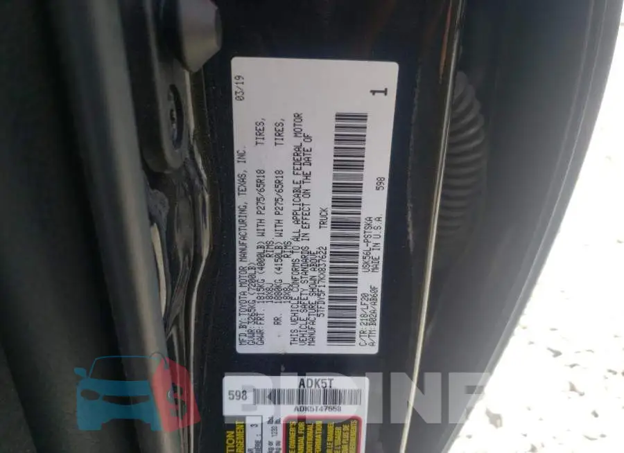 5TFDY5F17KX837622 Photo# 10