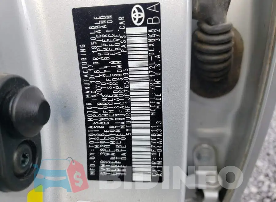 5YFBURHE1JP765095 Photo# 10