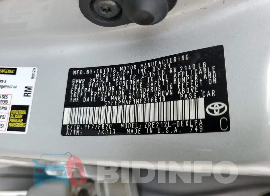 5YFEPMAE1MP246618 Photo# 10