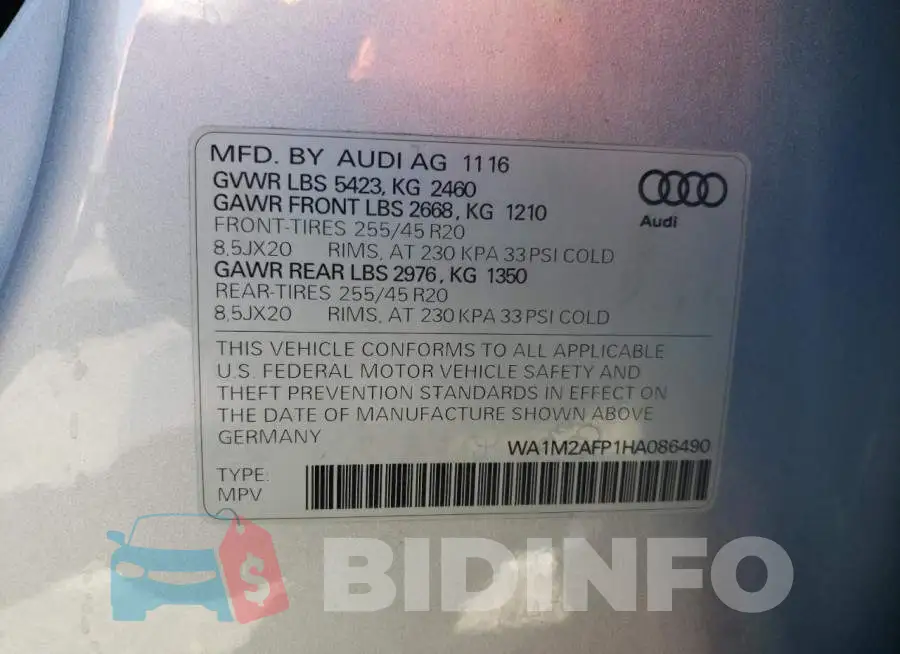 WA1M2AFP1HA086490 Photo# 10