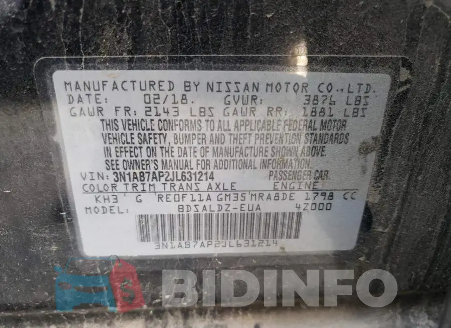 3N1AB7AP2JL631214 Photo# 10